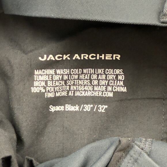 Jack Archer Jetsetter Tech Pants Slim Fit Mens 30"x32" (30x30) Space Black Perf - Picture 7 of 7
